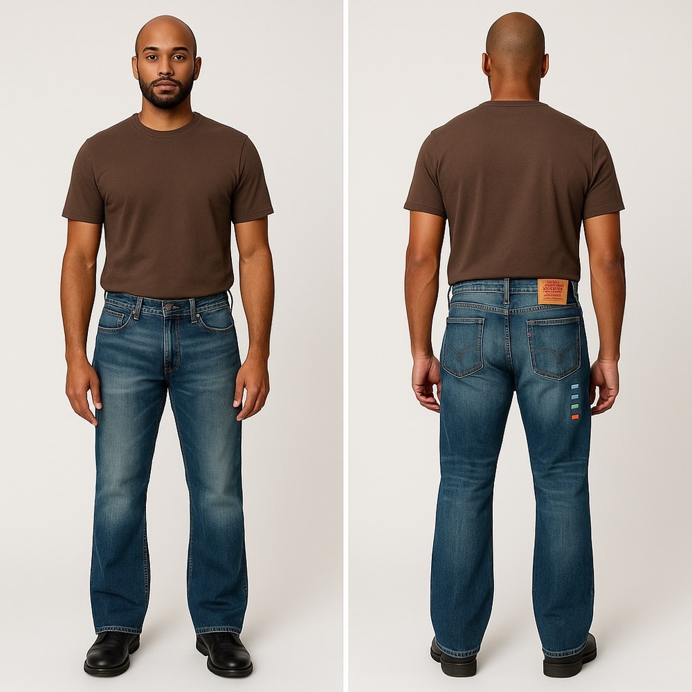 Levi's 527 Men’s Slim Fit Bootcut Leg Jeans Denim Pants  Sz W33 L32